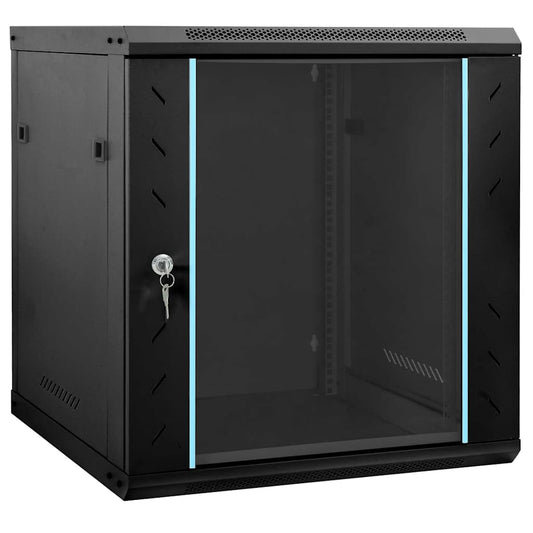 Netwerk kabinet met opslag Zwart 60 x 45 x 65 cm Staal is nu te koop bij PeponiXL, paradijselijk wonen!