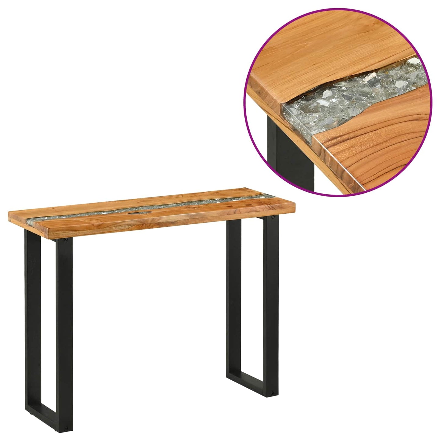 Wandtafel Bruin 100 x 35 x 75 cm Massief Teakhout is nu te koop bij PeponiXL, paradijselijk wonen!