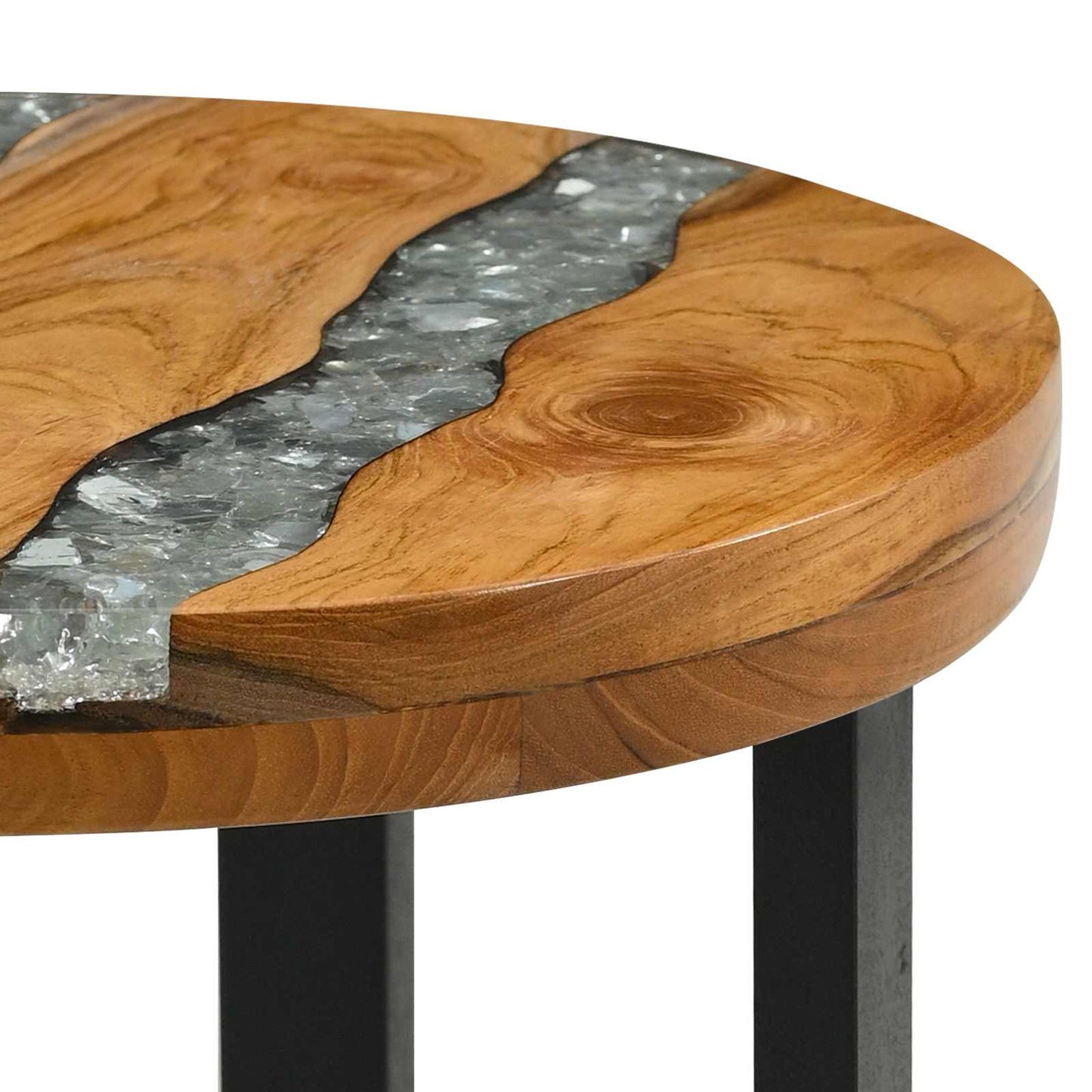 Salontafel Bruin 40 x 40 x 45 cm Massief Teakhout is nu te koop bij PeponiXL, paradijselijk wonen!