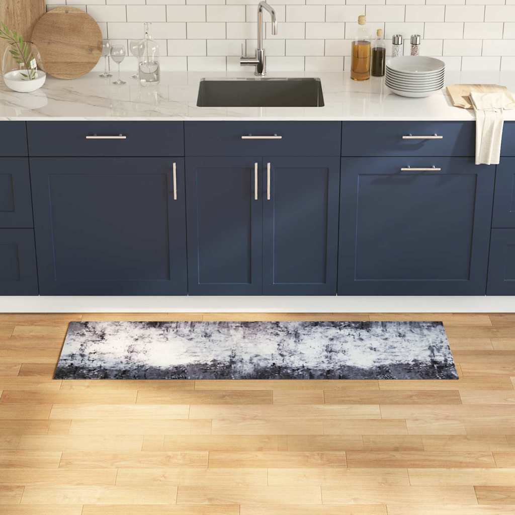 Keuken Vloerkleed Grijs 150 x 45 cm Fluweel is nu te koop bij PeponiXL, paradijselijk wonen!