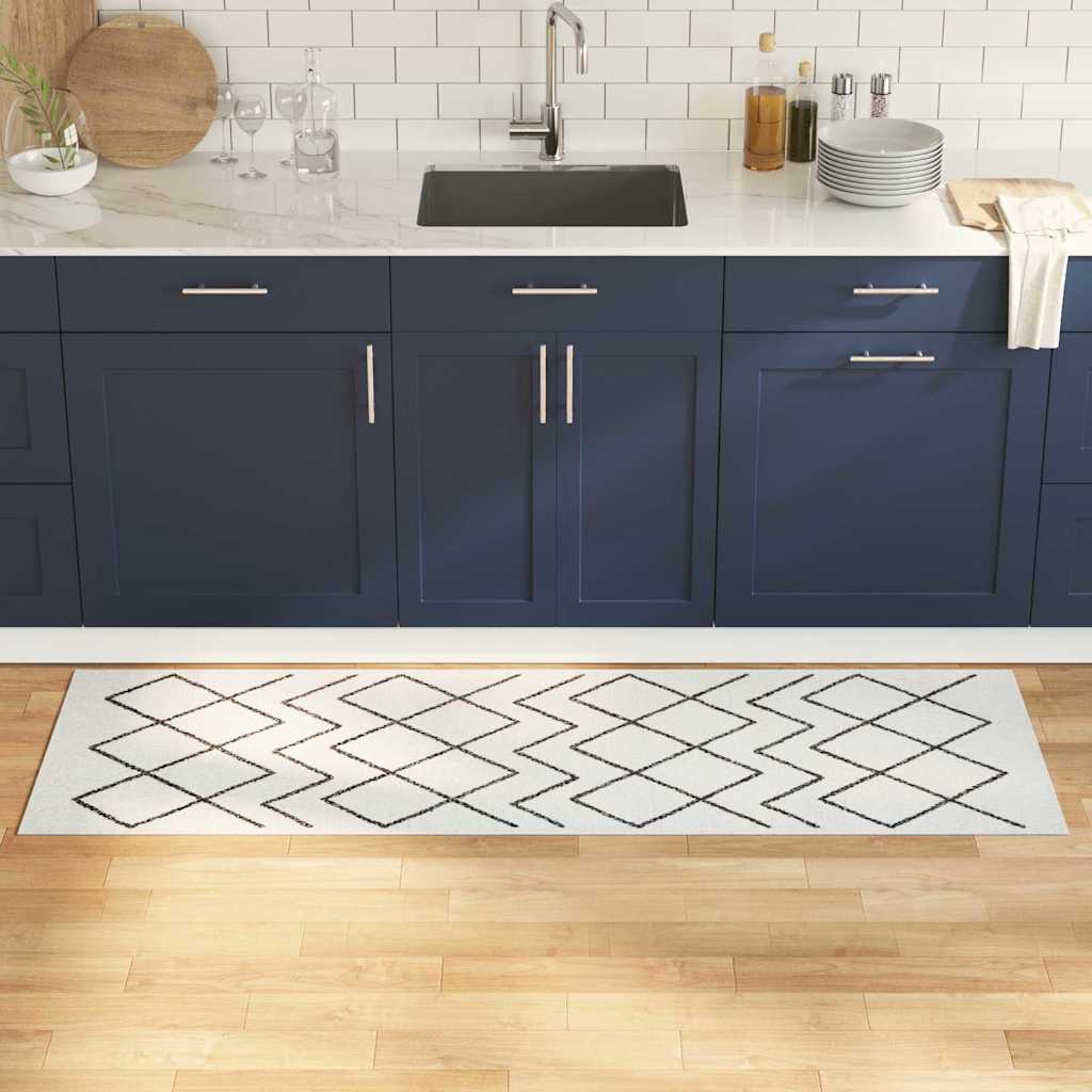 Keuken Vloerkleed Wit 180 x 60 cm Fluweel is nu te koop bij PeponiXL, paradijselijk wonen!
