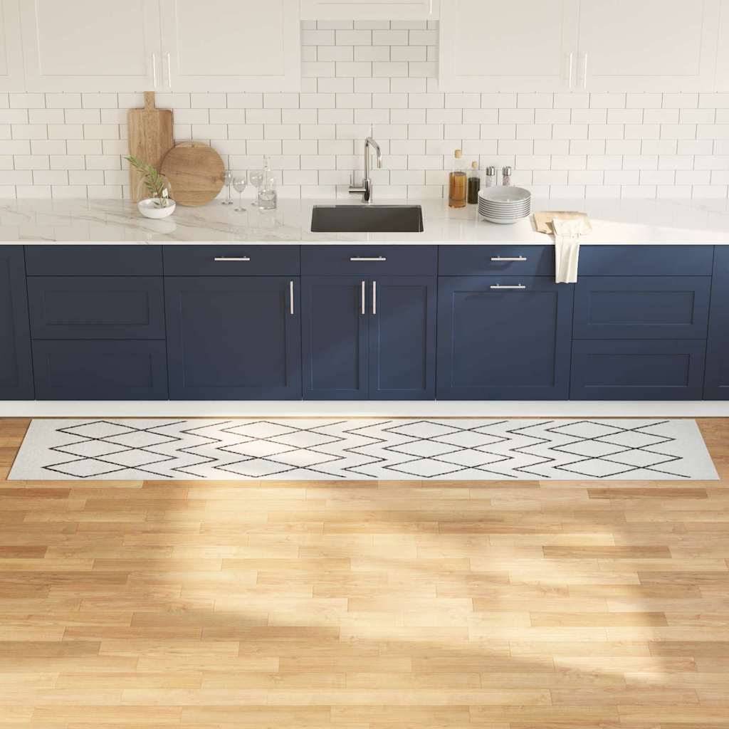 Keuken Vloerkleed Wit 300 x 60 cm Fluweel is nu te koop bij PeponiXL, paradijselijk wonen!