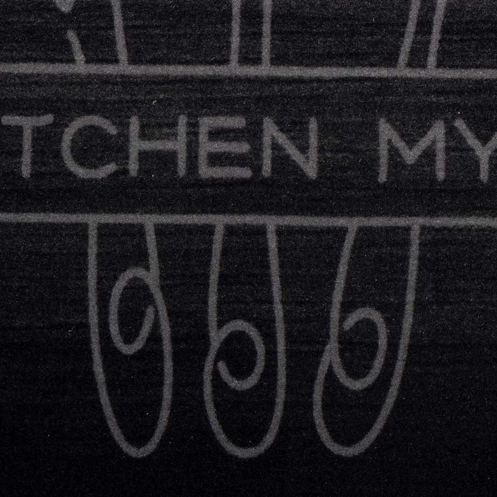 Keuken Vloerkleed Bestek Zwart 180 x 60 cm Fluweel is nu te koop bij PeponiXL, paradijselijk wonen!