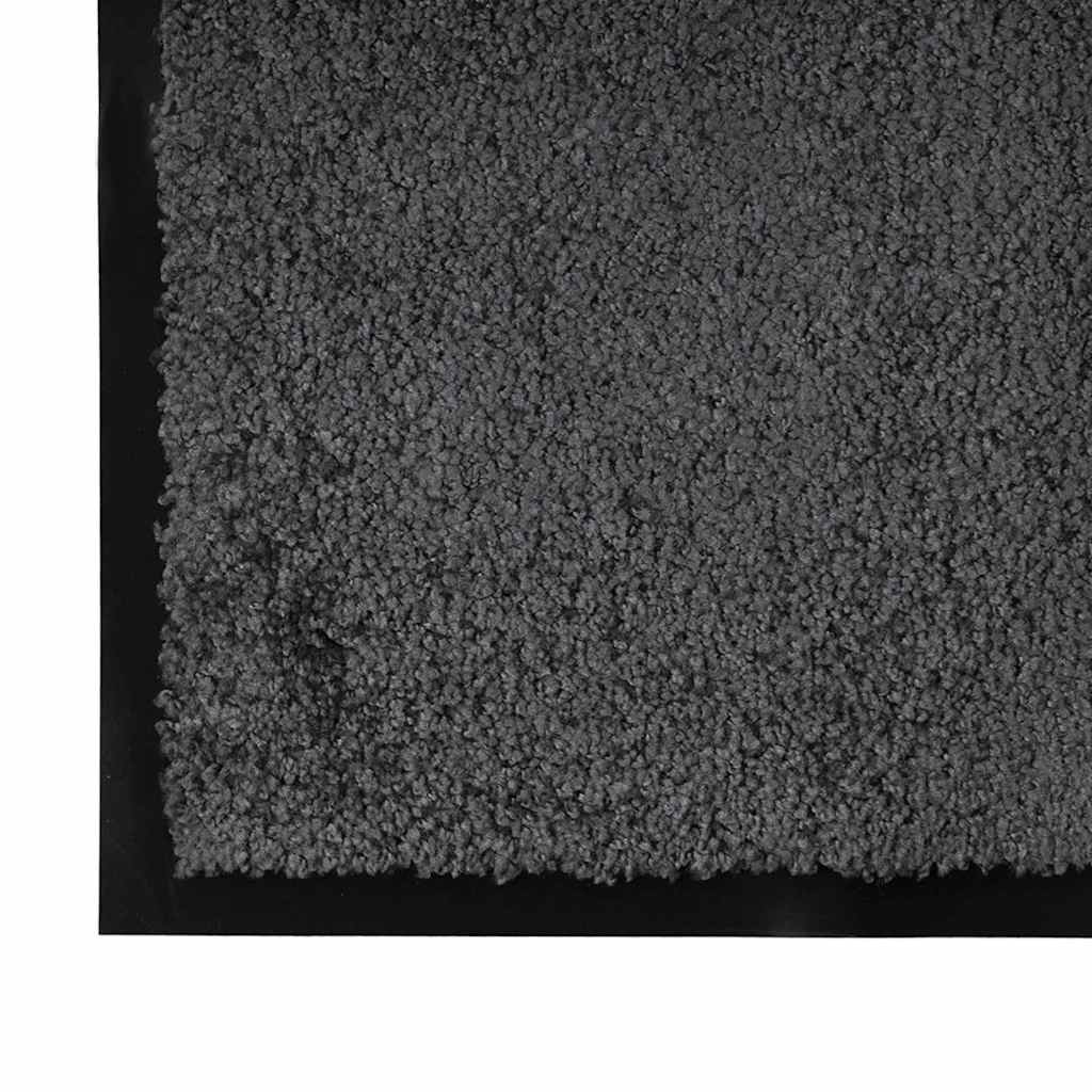 Deurmat Antraciet 60 x 40 x 1.2 cm Teddy Stof is nu te koop bij PeponiXL, paradijselijk wonen!