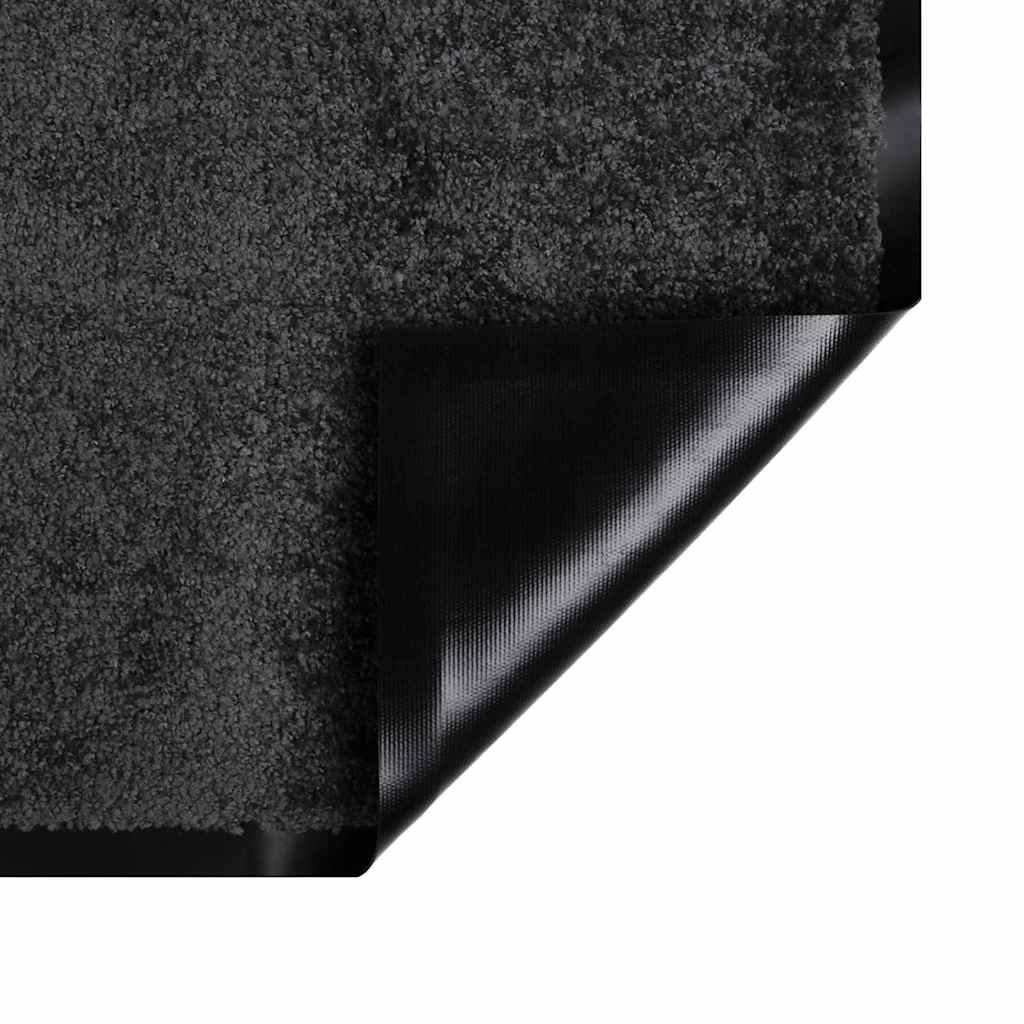 Deurmat Antraciet 60 x 40 x 1.2 cm Teddy Stof is nu te koop bij PeponiXL, paradijselijk wonen!