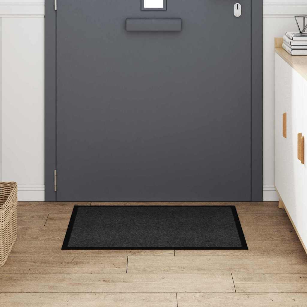 Deurmat Antraciet 60 x 40 x 1.2 cm Teddy Stof is nu te koop bij PeponiXL, paradijselijk wonen!