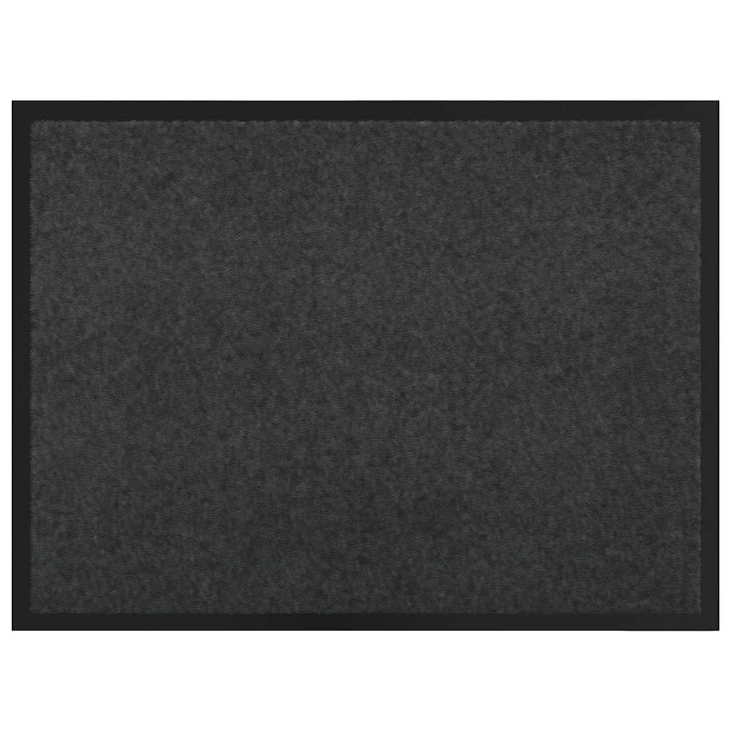 Deurmat Antraciet 60 x 40 x 1.2 cm Teddy Stof is nu te koop bij PeponiXL, paradijselijk wonen!