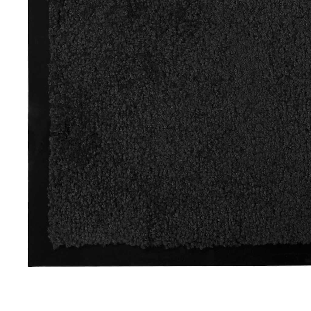 Deurmat Zwart 60 x 40 x 1.2 cm Teddy Stof is nu te koop bij PeponiXL, paradijselijk wonen!