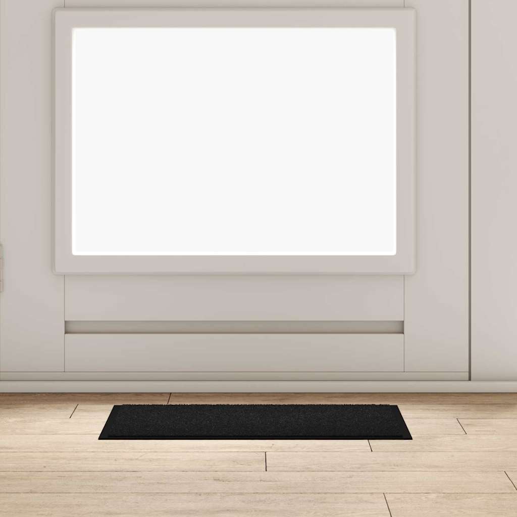Deurmat Zwart 60 x 40 x 1.2 cm Teddy Stof is nu te koop bij PeponiXL, paradijselijk wonen!