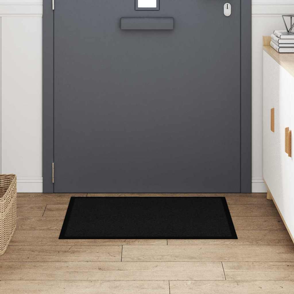 Deurmat Zwart 60 x 40 x 1.2 cm Teddy Stof is nu te koop bij PeponiXL, paradijselijk wonen!