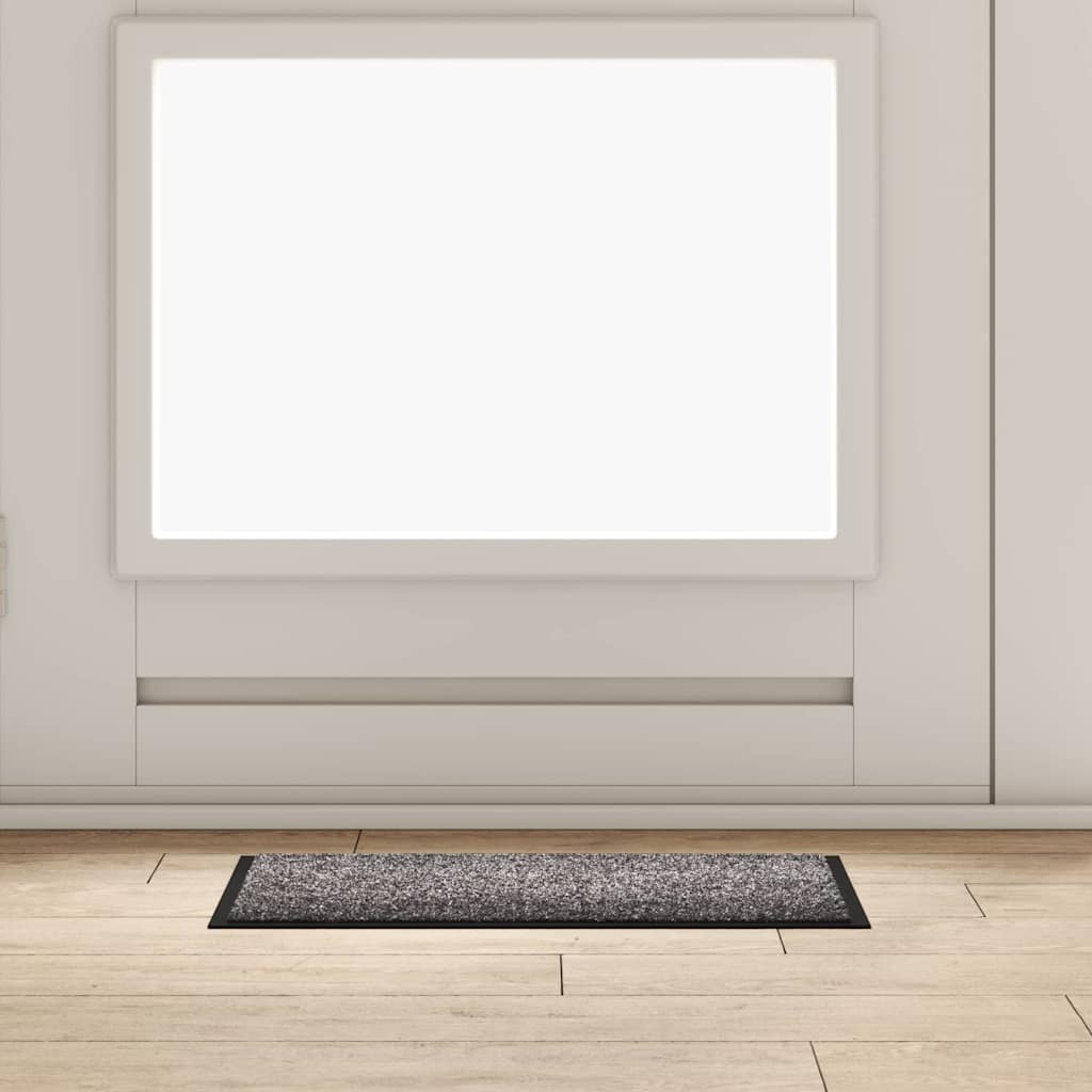 Deurmat Lichtgrijs 60 x 40 x 1.2 cm Teddy Stof is nu te koop bij PeponiXL, paradijselijk wonen!