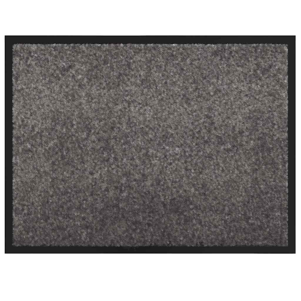 Deurmat Lichtgrijs 60 x 40 x 1.2 cm Teddy Stof is nu te koop bij PeponiXL, paradijselijk wonen!