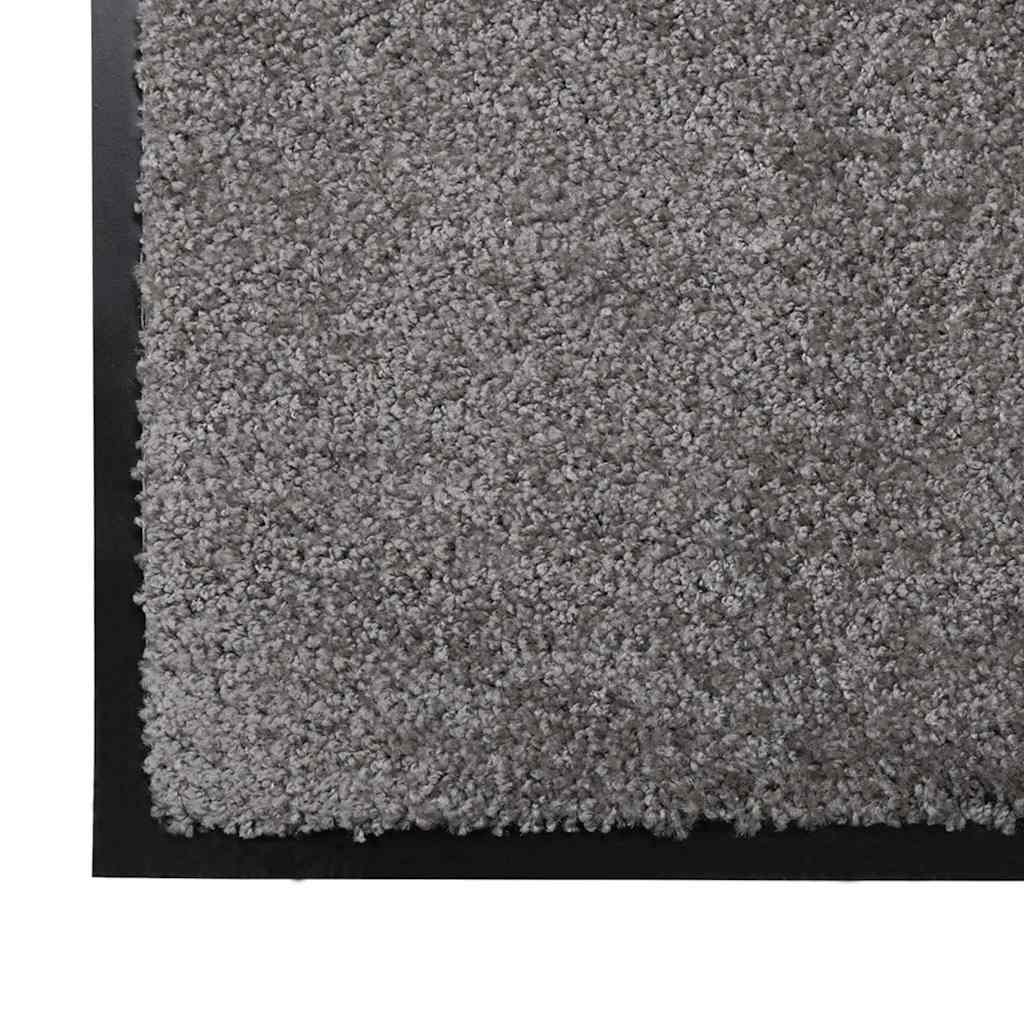 Deurmat Lichtgrijs 60 x 40 x 1.2 cm Teddy Stof is nu te koop bij PeponiXL, paradijselijk wonen!