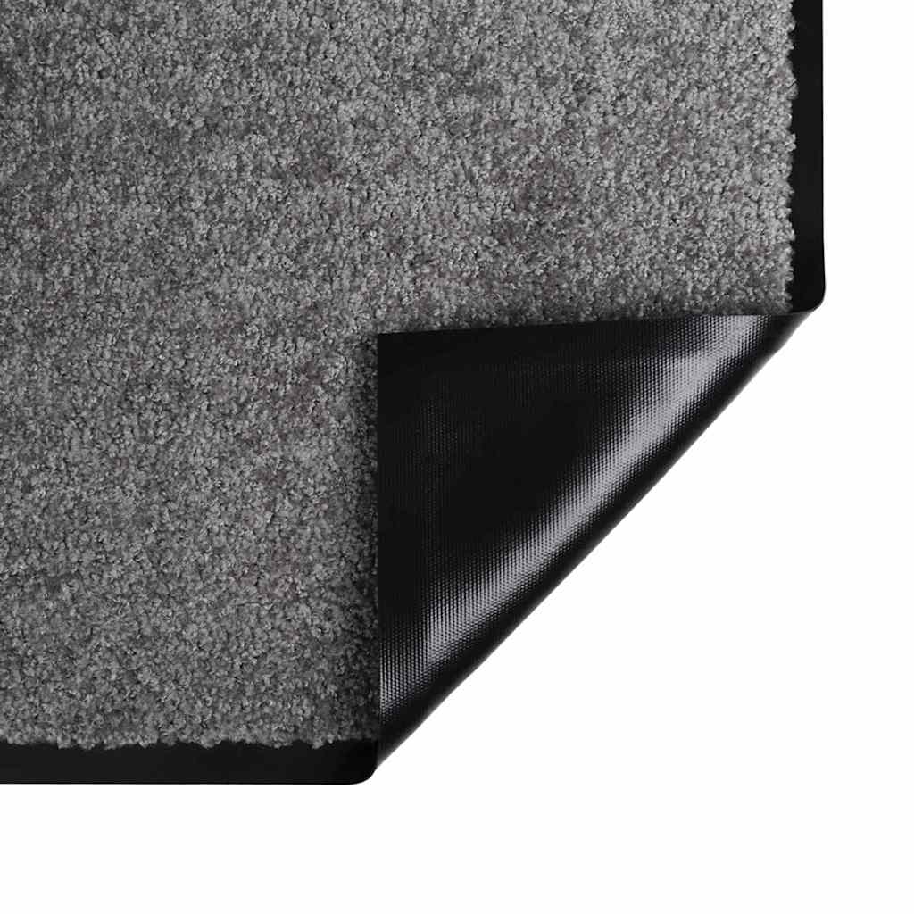 Deurmat Lichtgrijs 60 x 40 x 1.2 cm Teddy Stof is nu te koop bij PeponiXL, paradijselijk wonen!