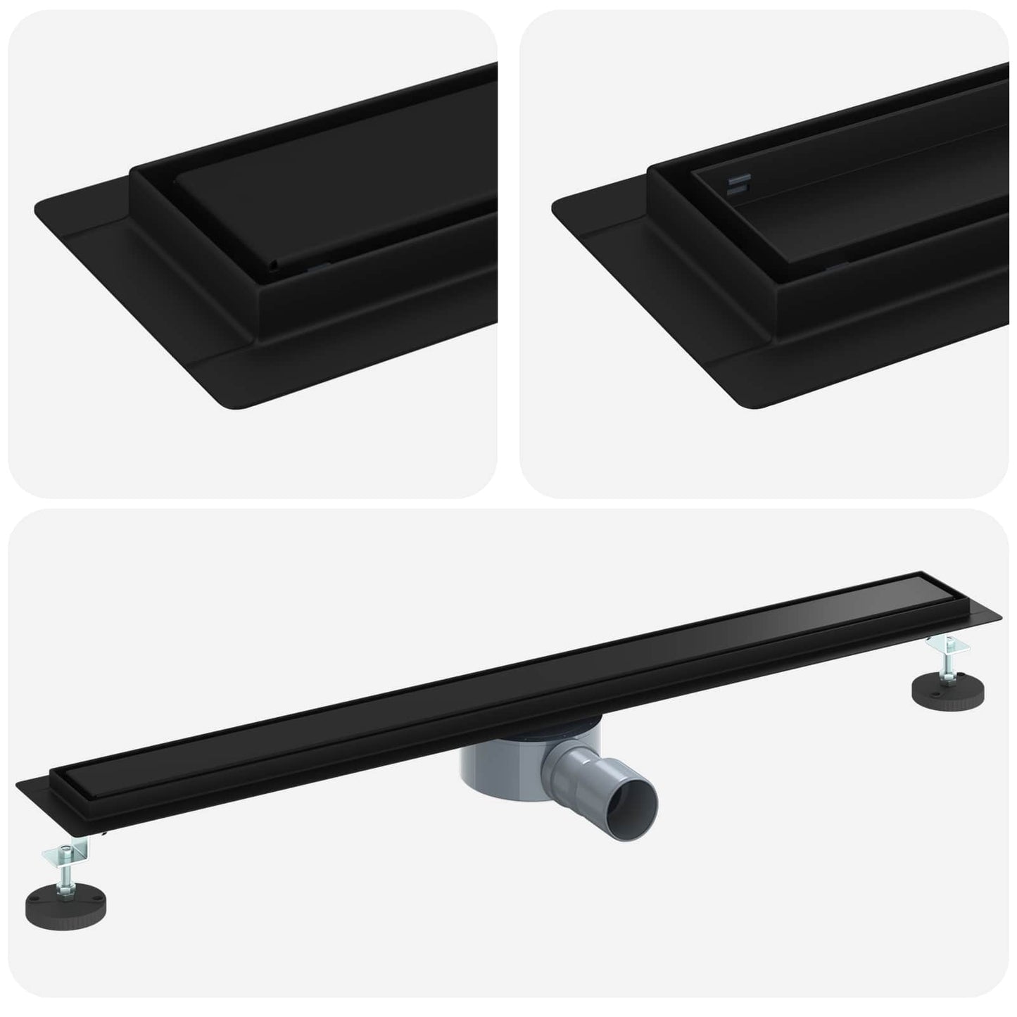 Doucheafvoer 2-in-1 met 360° Sifon Zwart 80 cm is nu te koop bij PeponiXL, paradijselijk wonen!