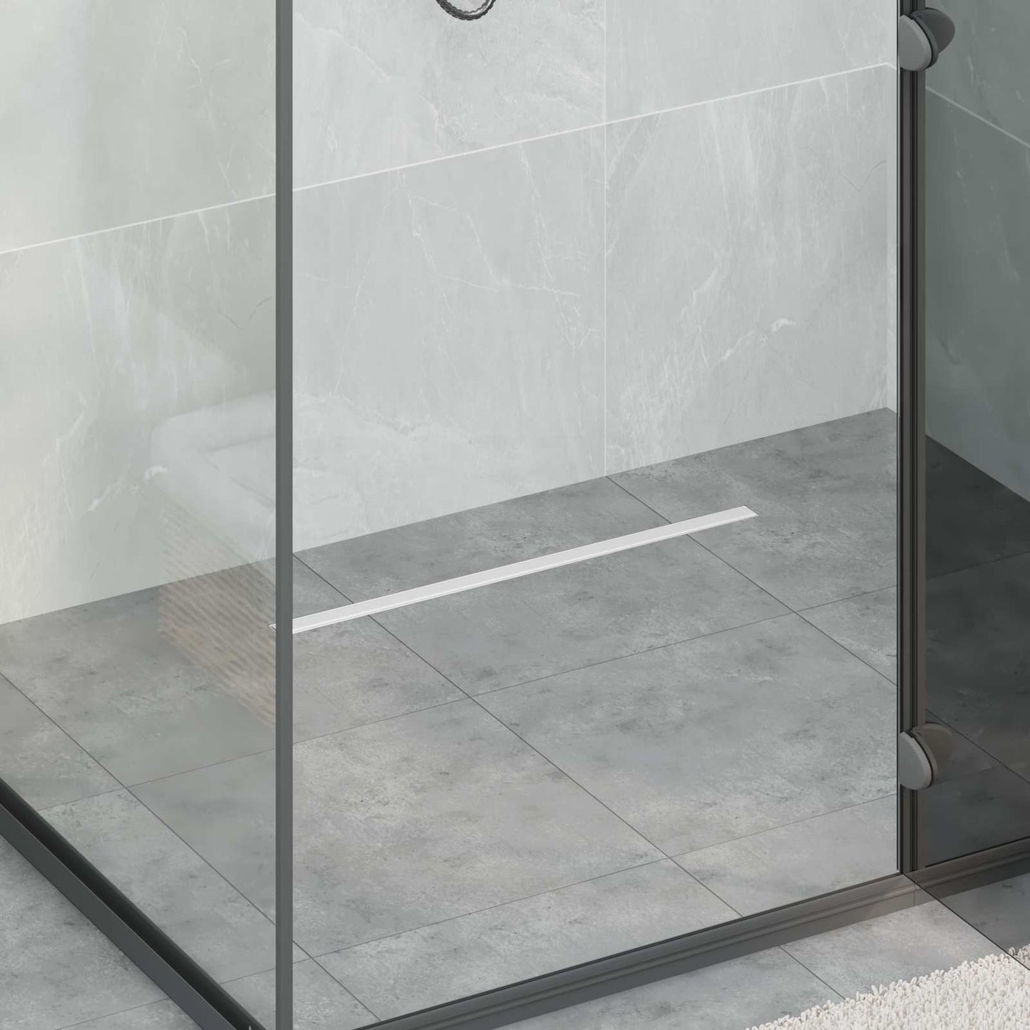 360° Doucheafvoer Met Slank Model Zilver 60 cm is nu te koop bij PeponiXL, paradijselijk wonen!