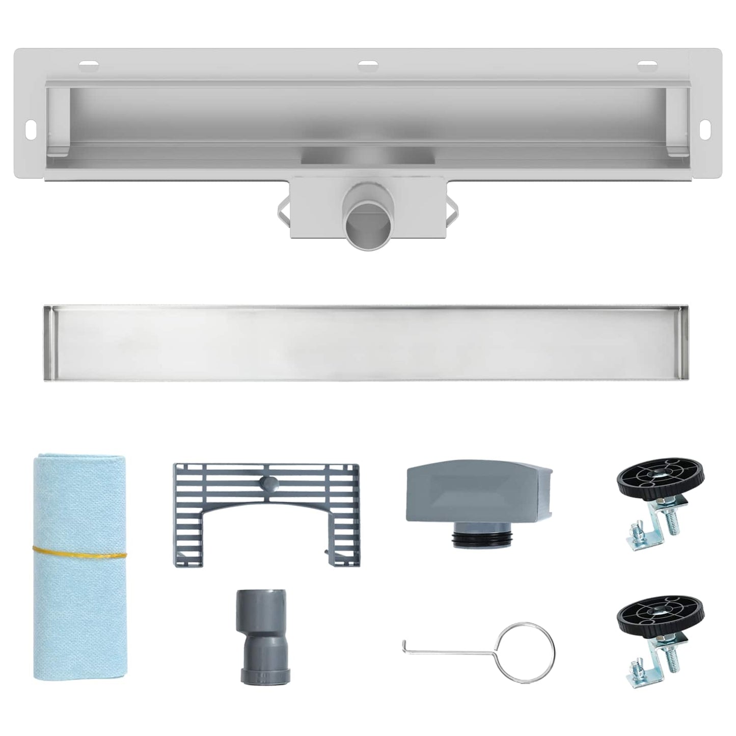 Wandgemonteerde Douche Afvoer Zilver 50 cm Roestvrij staal 304 is nu te koop bij PeponiXL, paradijselijk wonen!