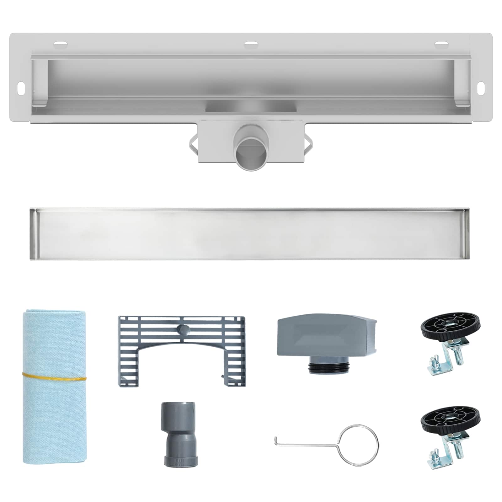 Wandgemonteerde Douche Afvoer Zilver 50 cm Roestvrij staal 304 is nu te koop bij PeponiXL, paradijselijk wonen!
