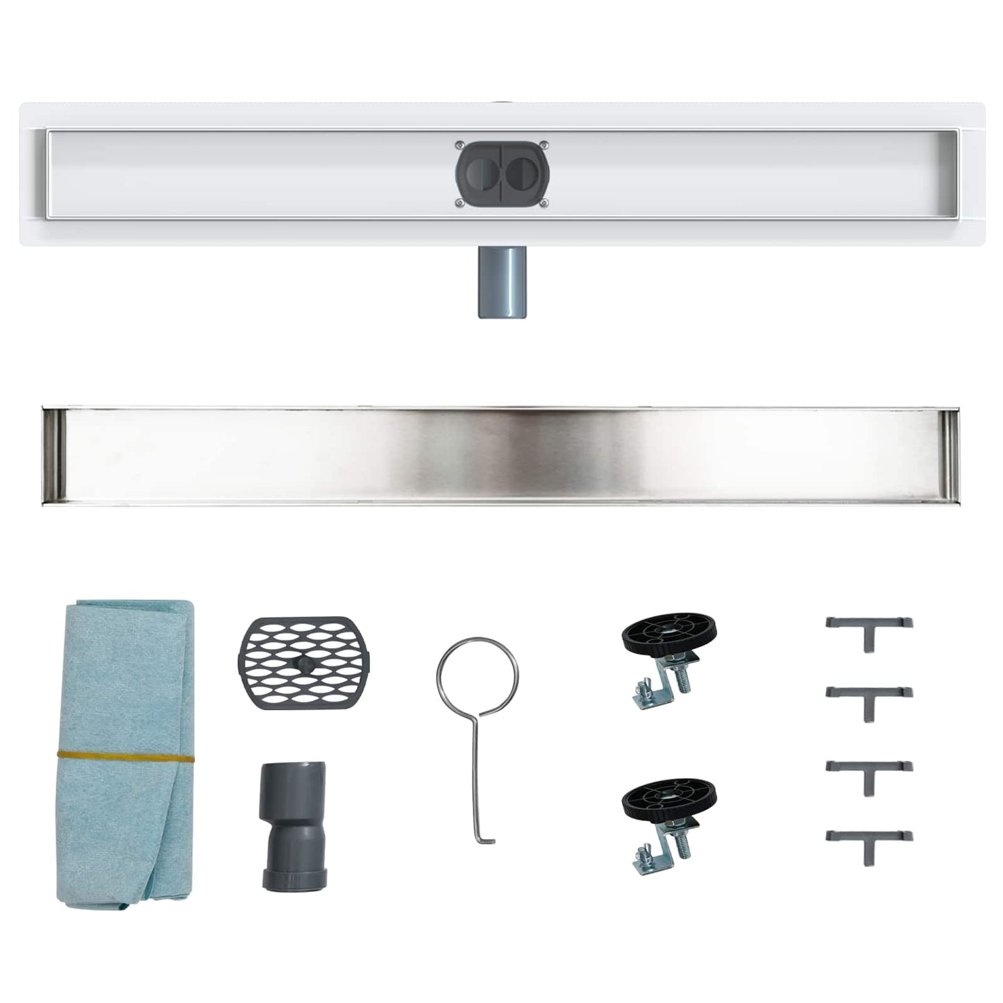 Doucheafvoer 2-in-1 met 360° Sifon Zilver 70 cm is nu te koop bij PeponiXL, paradijselijk wonen!