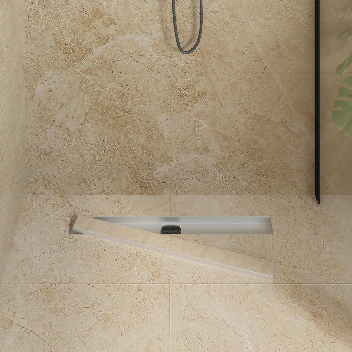 Doucheafvoer 2-in-1 met 360° Sifon Zilver 70 cm is nu te koop bij PeponiXL, paradijselijk wonen!