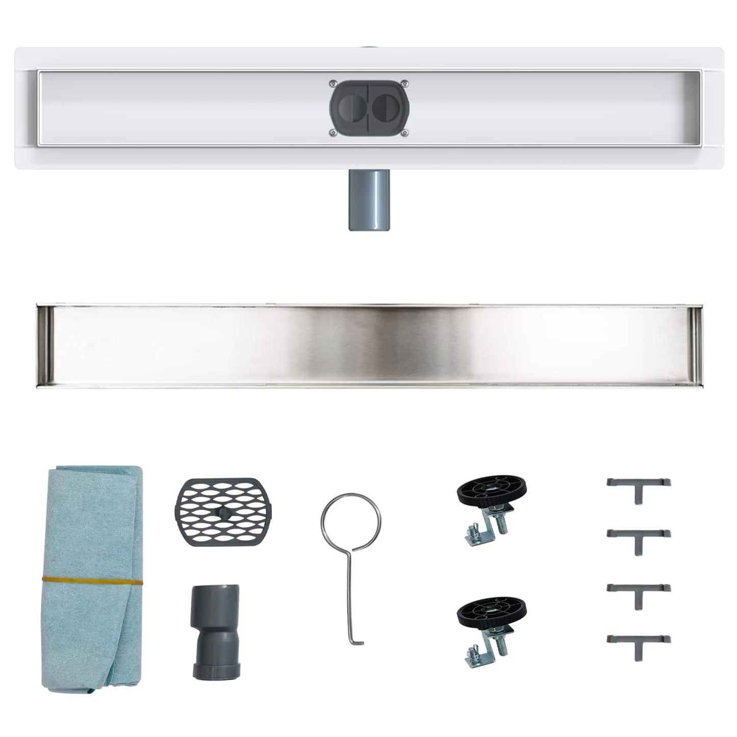 Doucheafvoer 2-in-1 met 360° Sifon Zilver 60 cm is nu te koop bij PeponiXL, paradijselijk wonen!