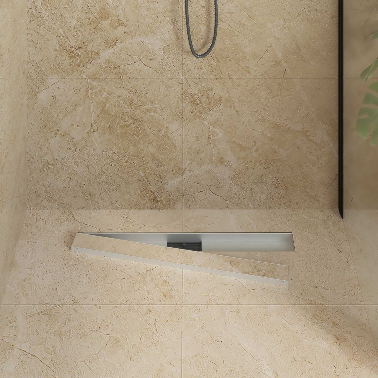 2 in 1 Doucheafvoer Zilver 80 cm Roestvrij staal 304 is nu te koop bij PeponiXL, paradijselijk wonen!