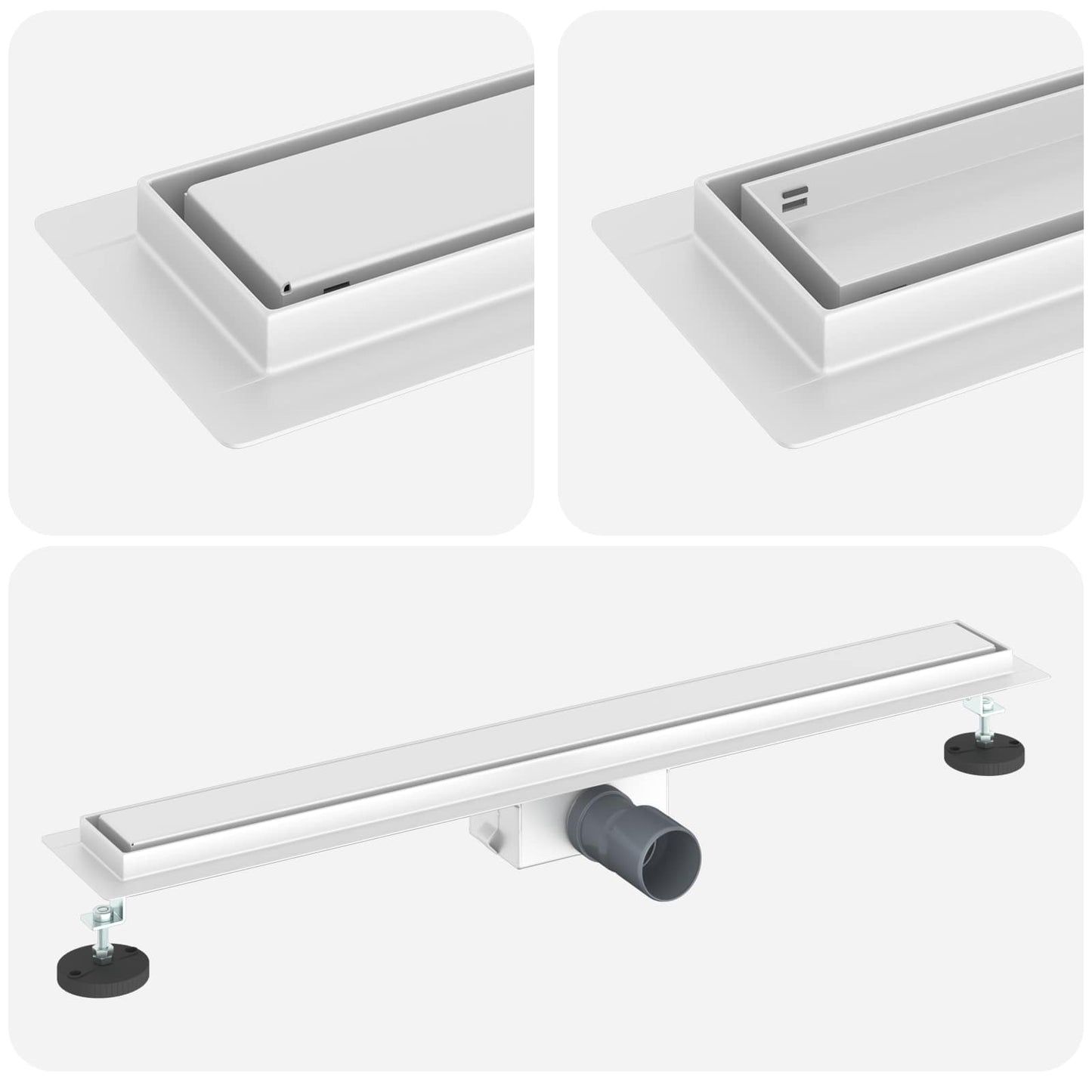 2 in 1 Doucheafvoer Zilver 80 cm Roestvrij staal 304 is nu te koop bij PeponiXL, paradijselijk wonen!