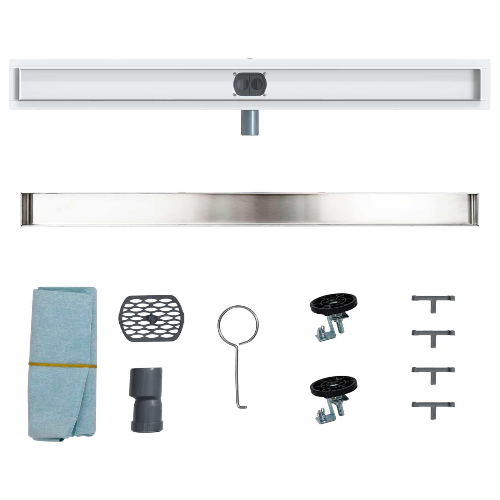 Doucheafvoer 2-in-1 met 360° Sifon Zilver 100 cm is nu te koop bij PeponiXL, paradijselijk wonen!