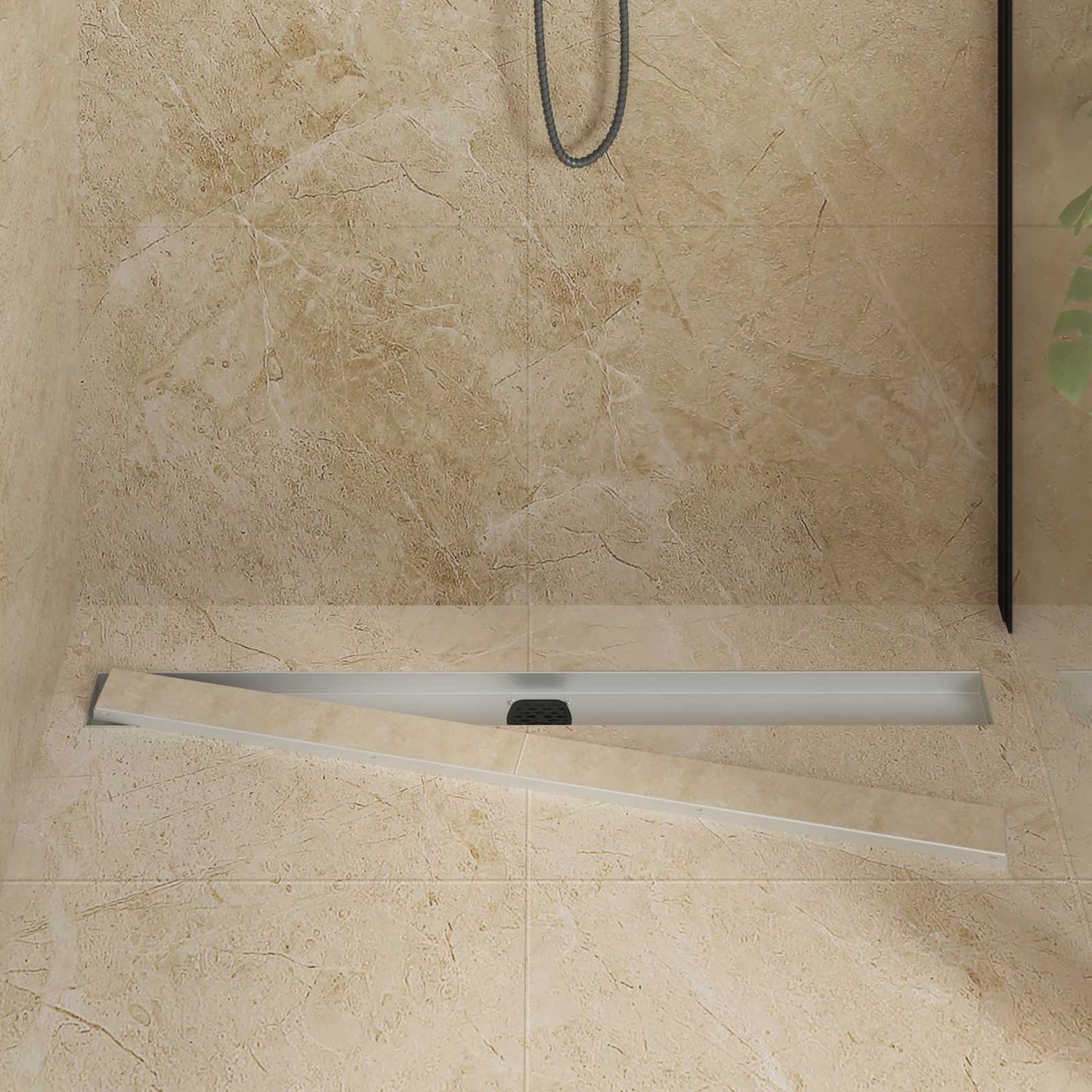 Doucheafvoer 2-in-1 met 360° Sifon Zilver 100 cm is nu te koop bij PeponiXL, paradijselijk wonen!