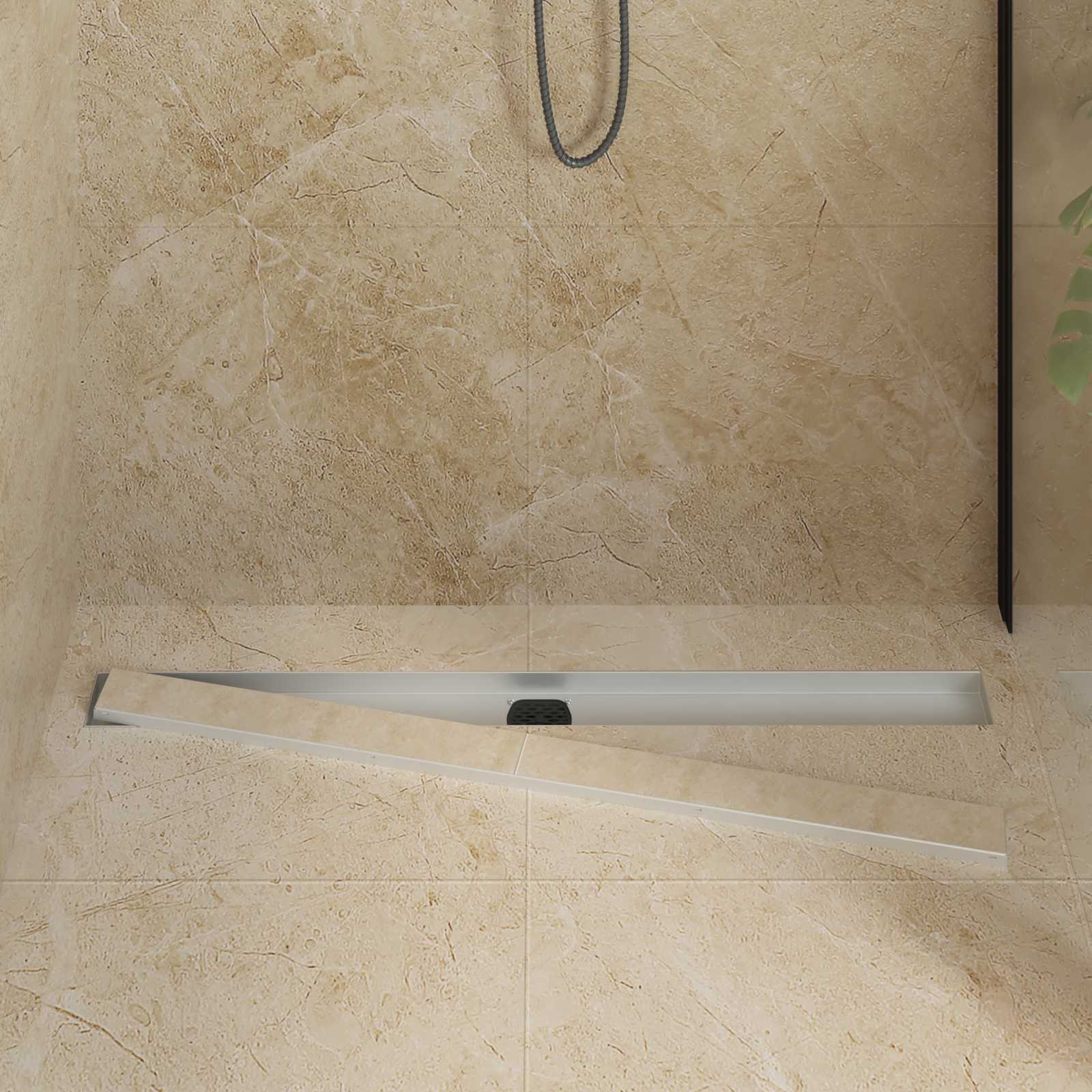 Doucheafvoer 2-in-1 met 360° Sifon Zilver 100 cm is nu te koop bij PeponiXL, paradijselijk wonen!