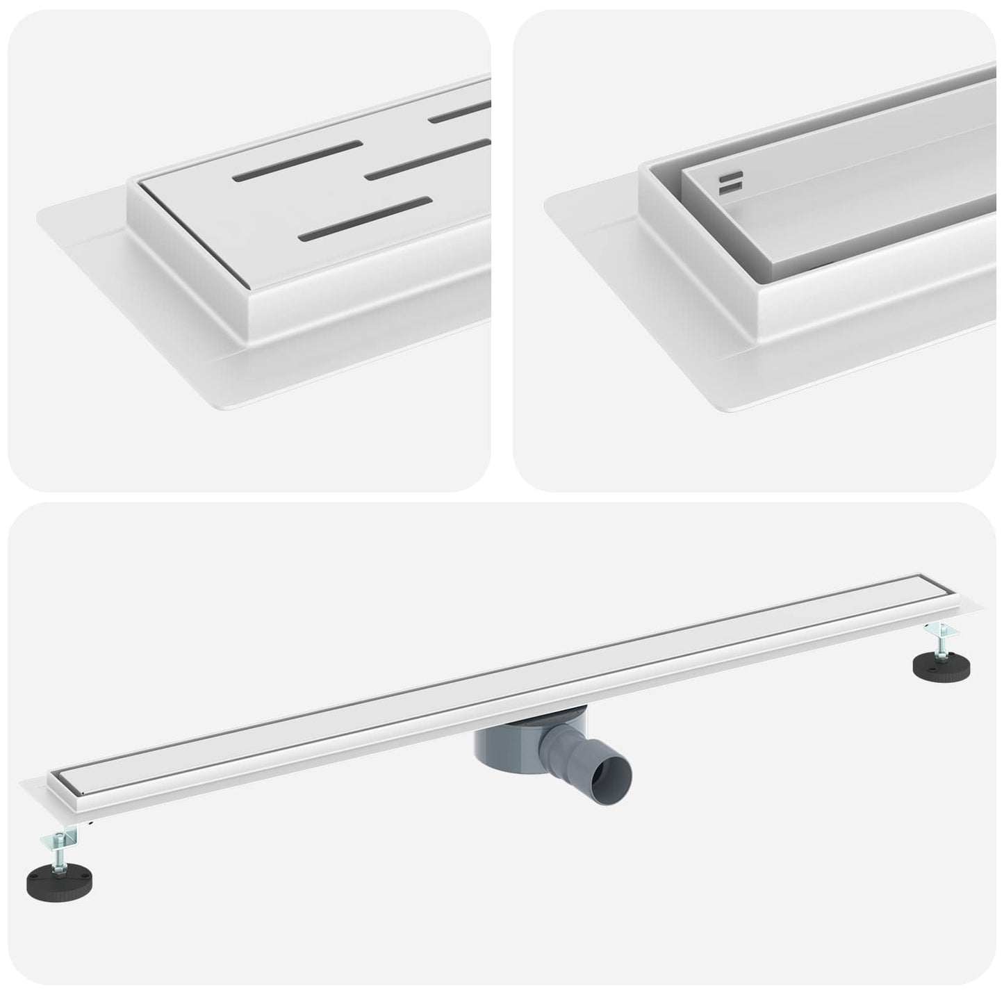 Doucheafvoer 2-in-1 met 360° Sifon Zilver 100 cm is nu te koop bij PeponiXL, paradijselijk wonen!
