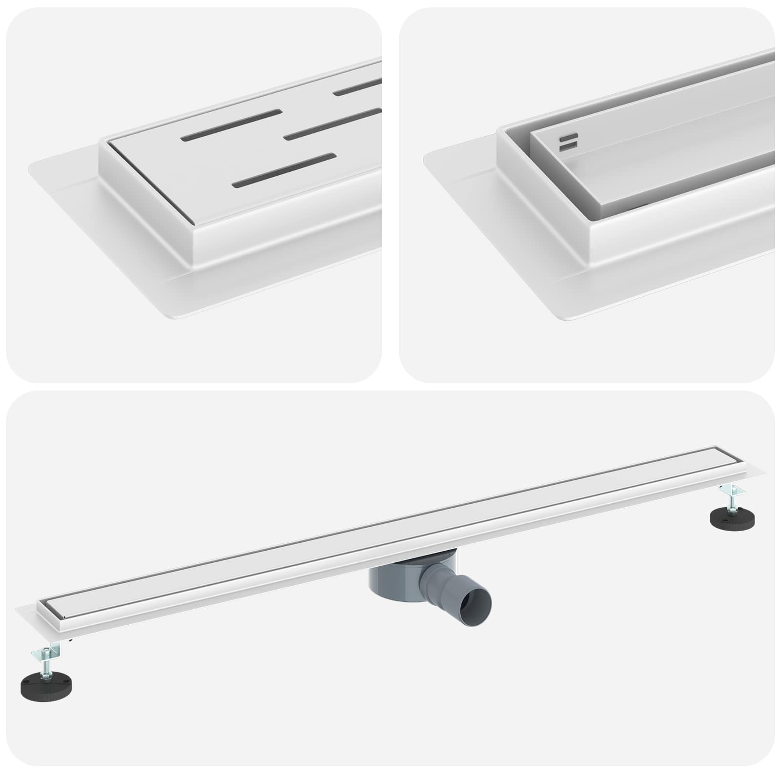 Doucheafvoer 2-in-1 met 360° Sifon Zilver 100 cm is nu te koop bij PeponiXL, paradijselijk wonen!