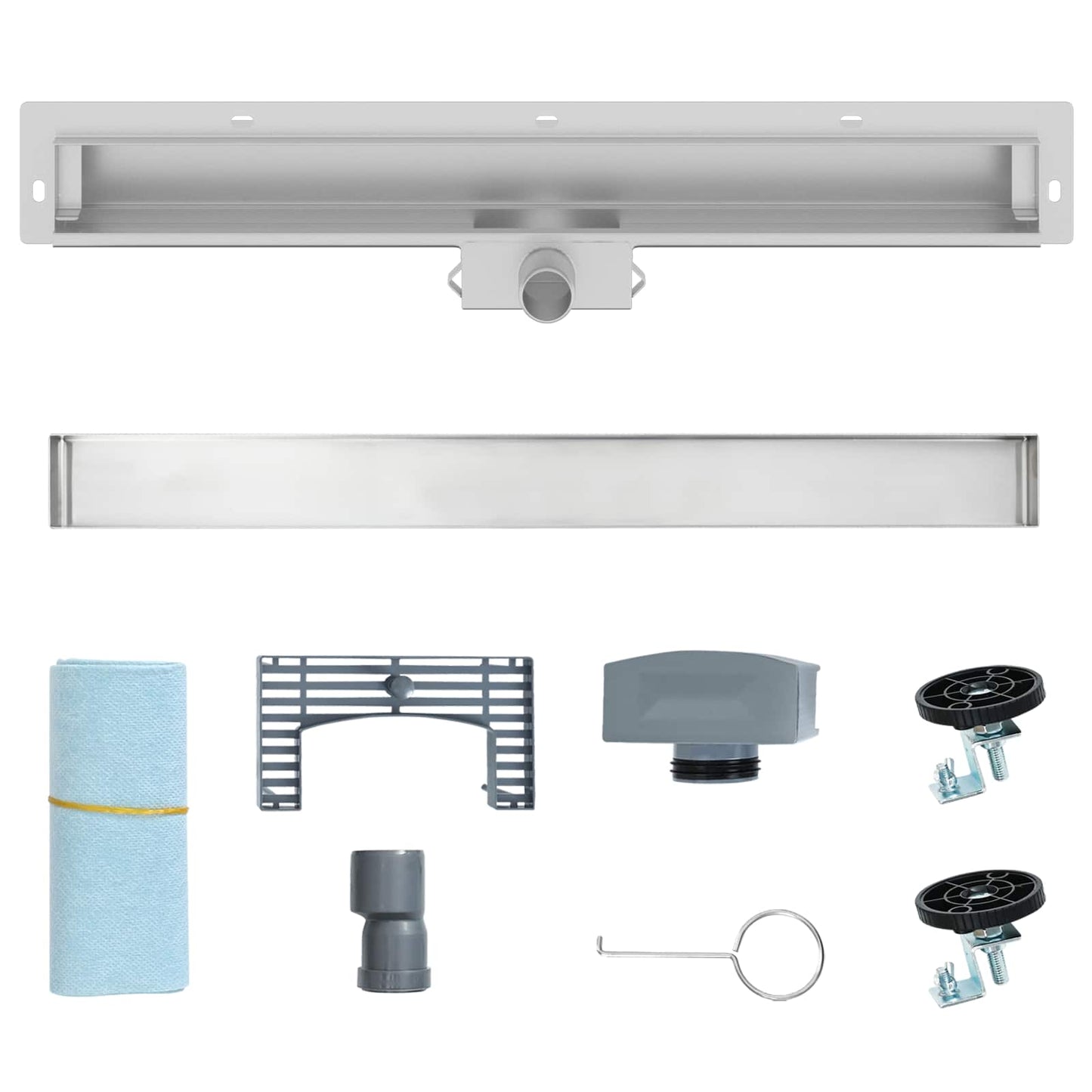 Wandgemonteerde Douche Afvoer Zilver 70 cm Roestvrij staal 304 is nu te koop bij PeponiXL, paradijselijk wonen!