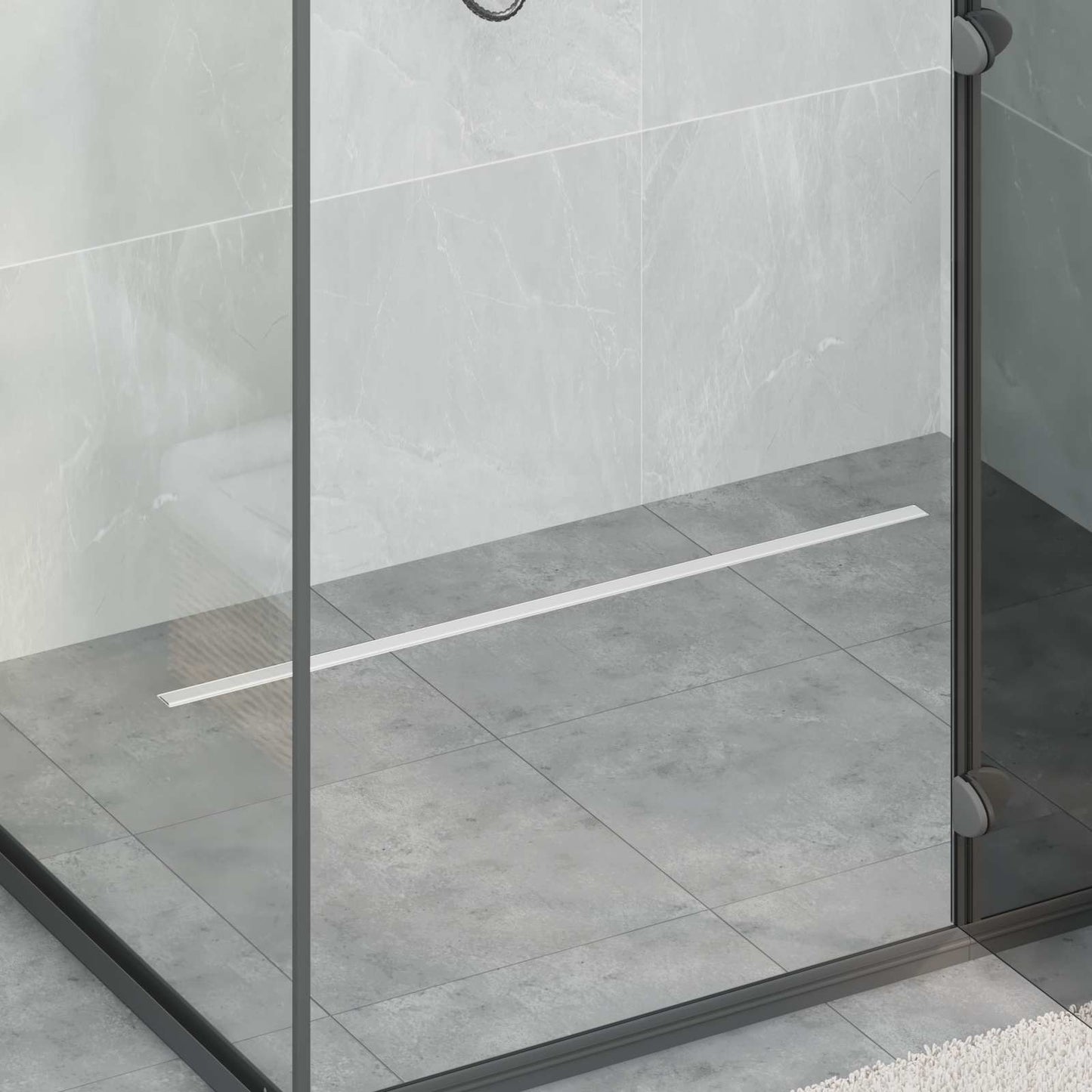 360° Doucheafvoer Met Slank Model Zilver 90 cm is nu te koop bij PeponiXL, paradijselijk wonen!