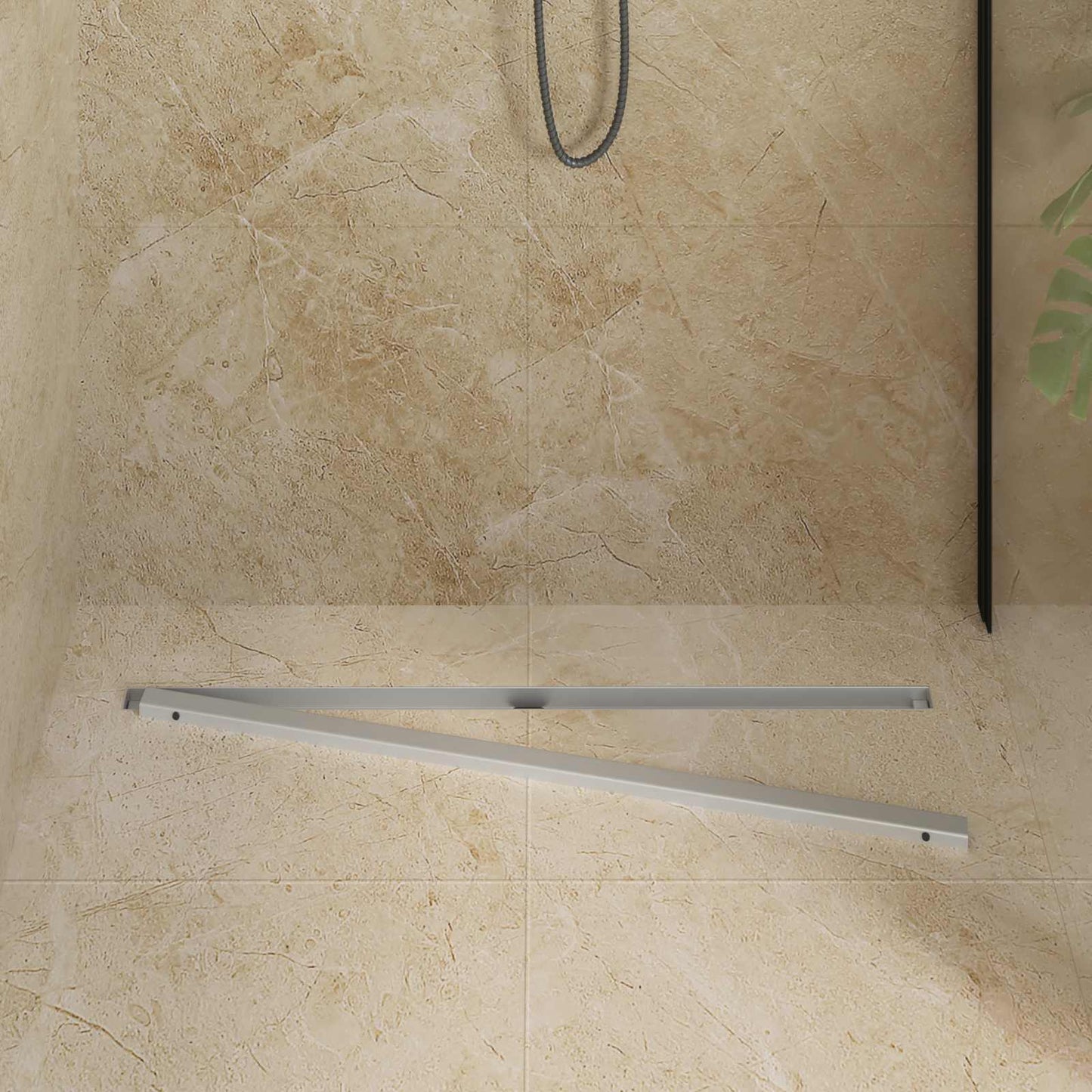 360° Doucheafvoer Met Slank Model Zilver 90 cm is nu te koop bij PeponiXL, paradijselijk wonen!