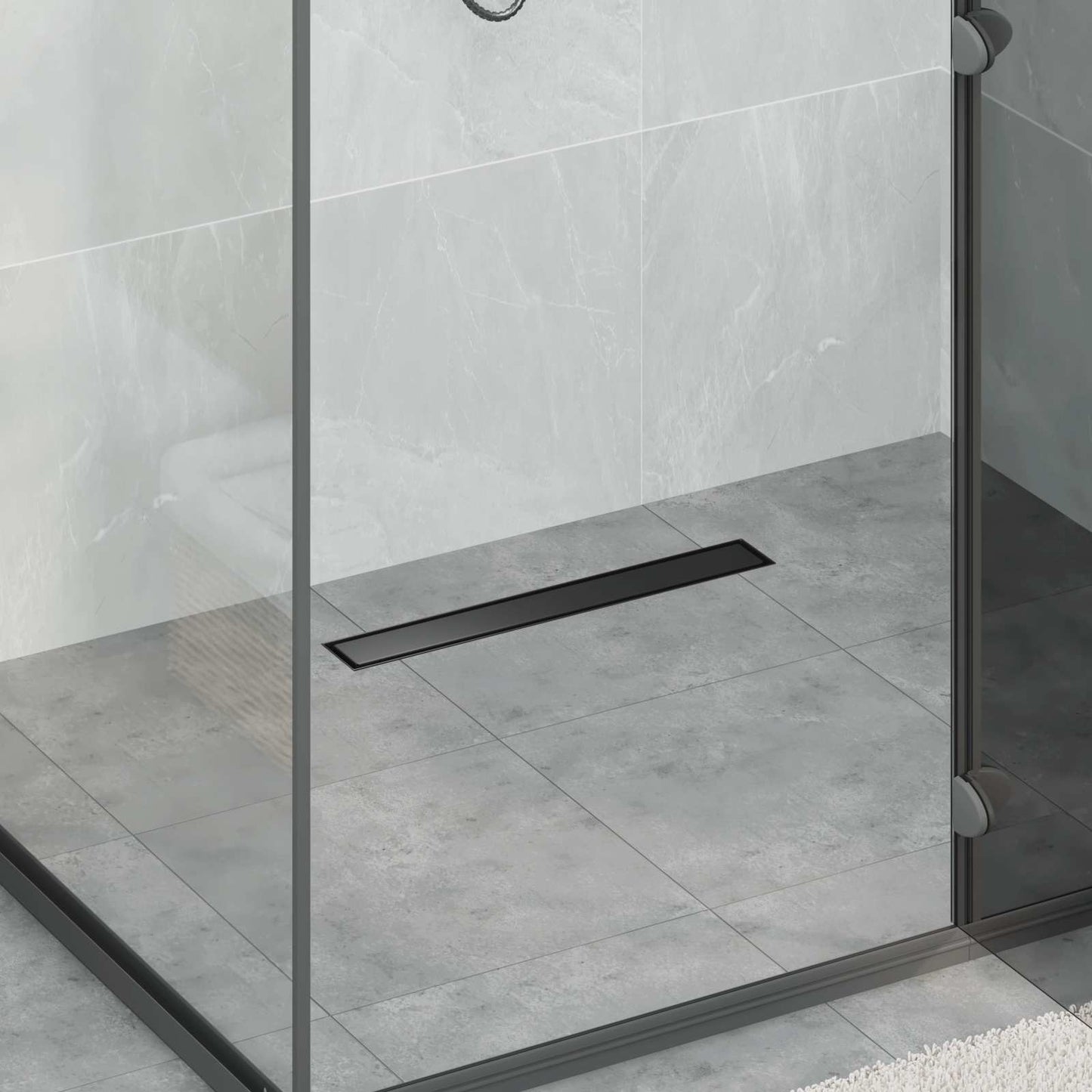 2 in 1 Doucheafvoer Zwart 60 cm Roestvrij staal 304 is nu te koop bij PeponiXL, paradijselijk wonen!
