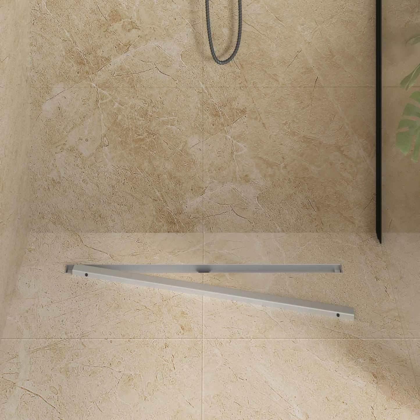 360° Doucheafvoer Met Slank Model Zilver 80 cm is nu te koop bij PeponiXL, paradijselijk wonen!