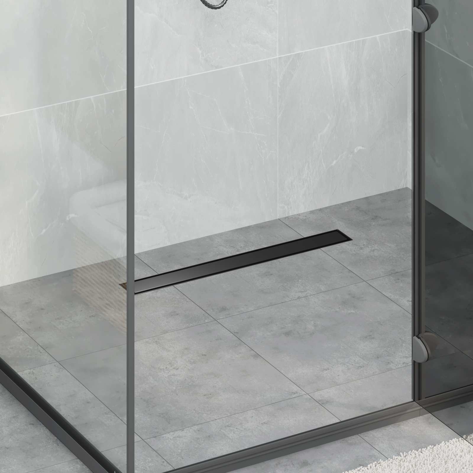 Doucheafvoer 2-in-1 met 360° Sifon Zwart 60 cm is nu te koop bij PeponiXL, paradijselijk wonen!
