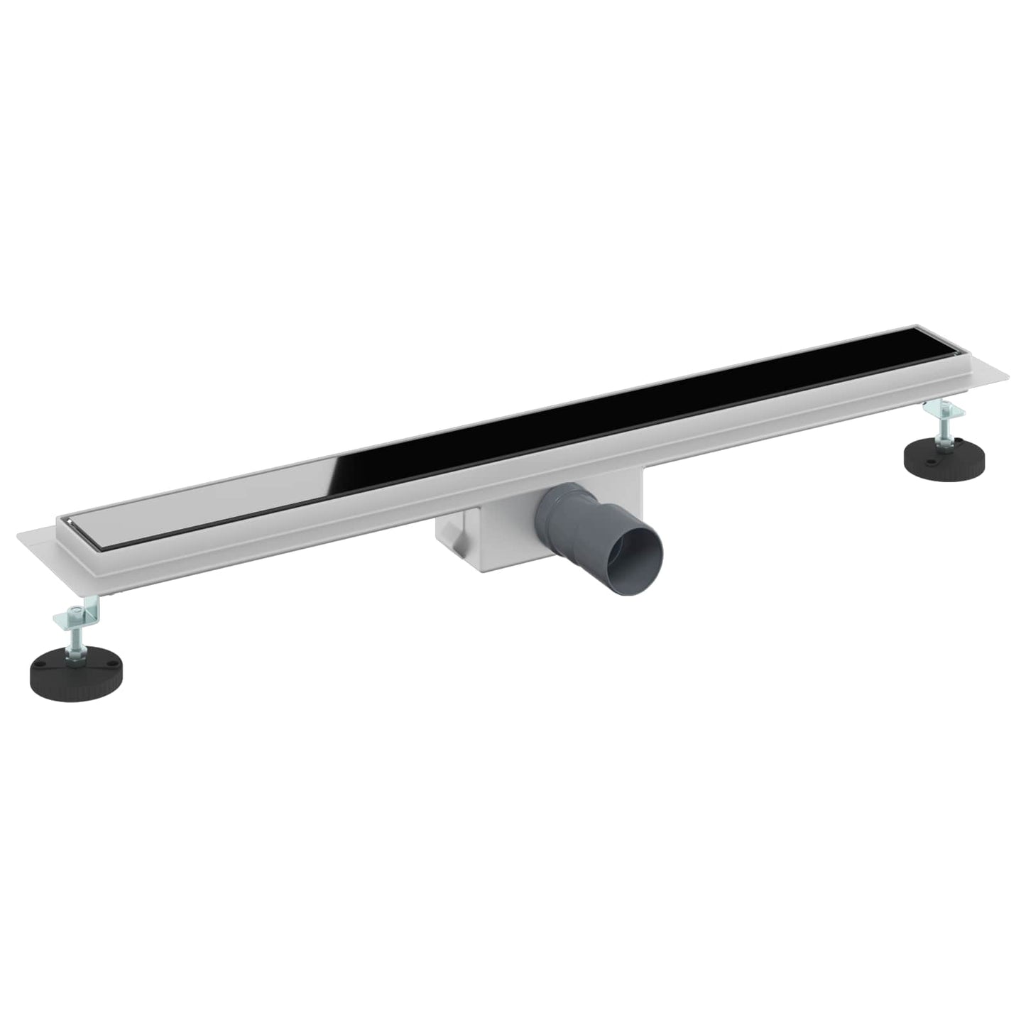 Doucheafvoer met Glazen Deksel Zwart 80 cm Roestvrij staal 304 is nu te koop bij PeponiXL, paradijselijk wonen!