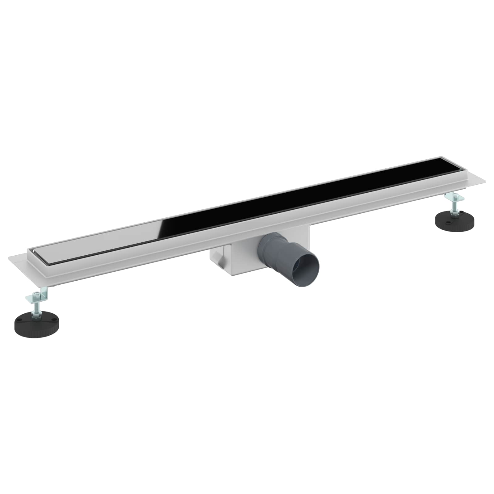 Doucheafvoer met Glazen Deksel Zwart 80 cm Roestvrij staal 304 is nu te koop bij PeponiXL, paradijselijk wonen!