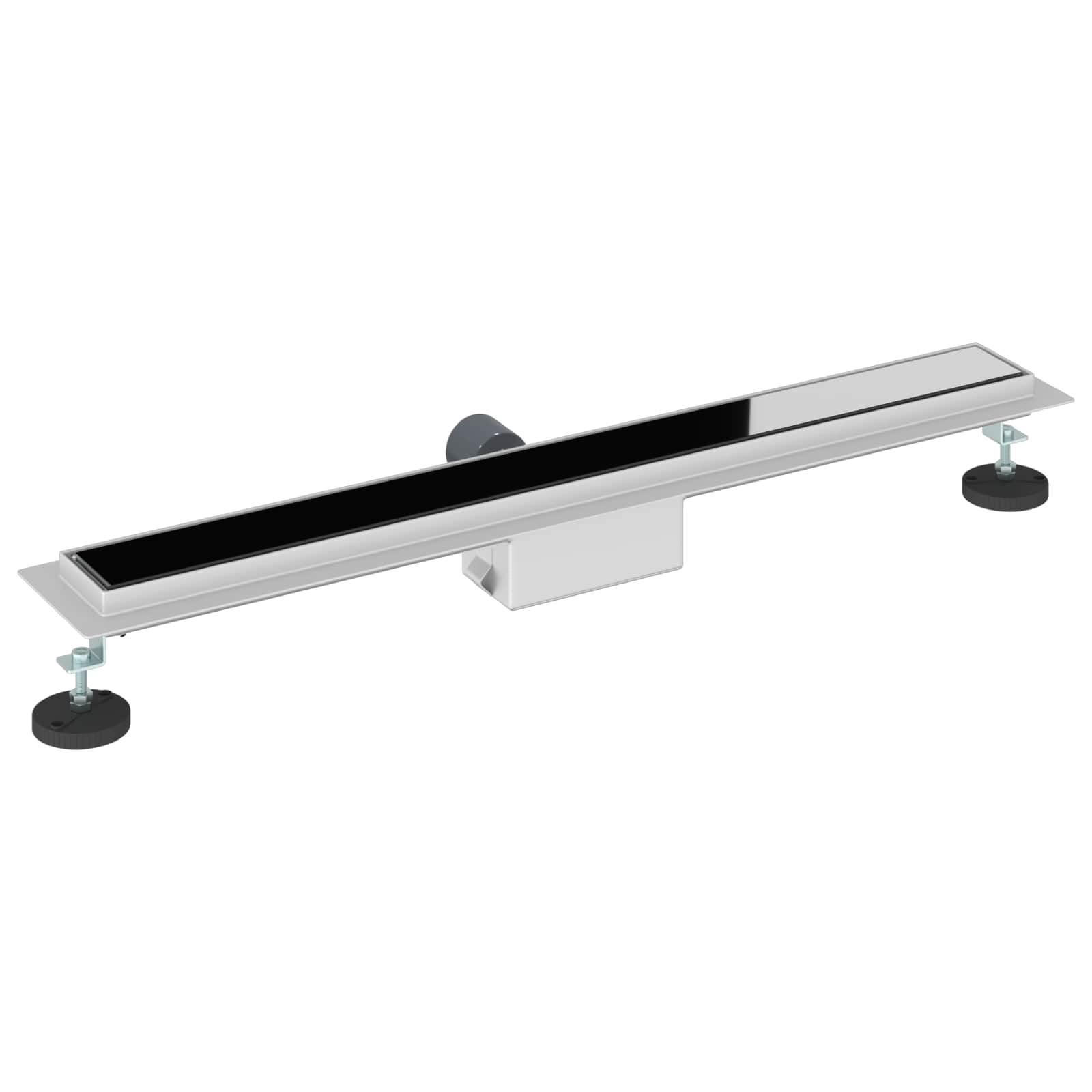 Doucheafvoer met Glazen Deksel Zwart 80 cm Roestvrij staal 304 is nu te koop bij PeponiXL, paradijselijk wonen!