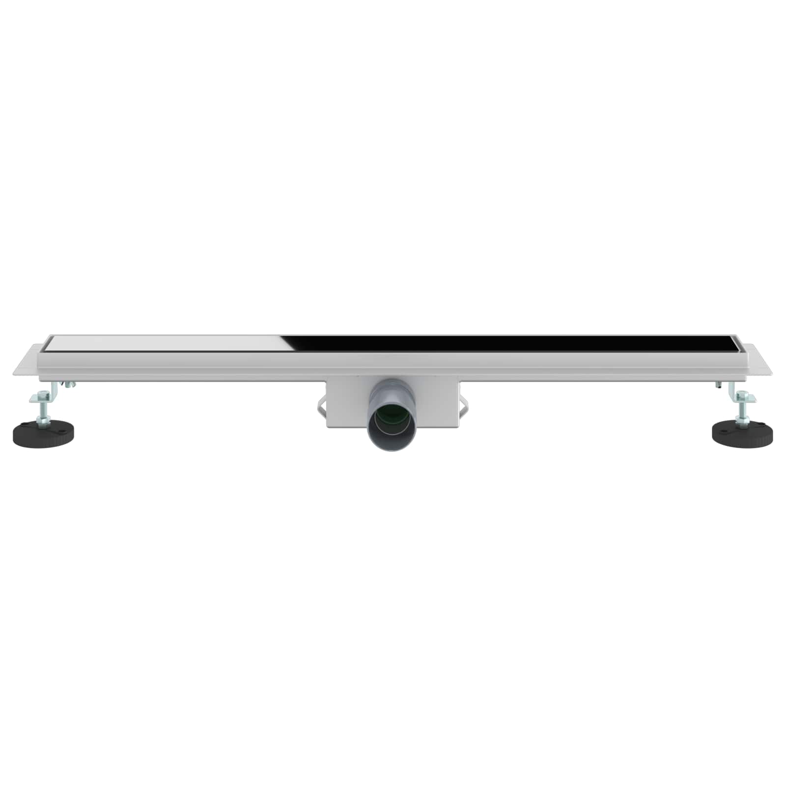 Doucheafvoer met Glazen Deksel Zwart 80 cm Roestvrij staal 304 is nu te koop bij PeponiXL, paradijselijk wonen!