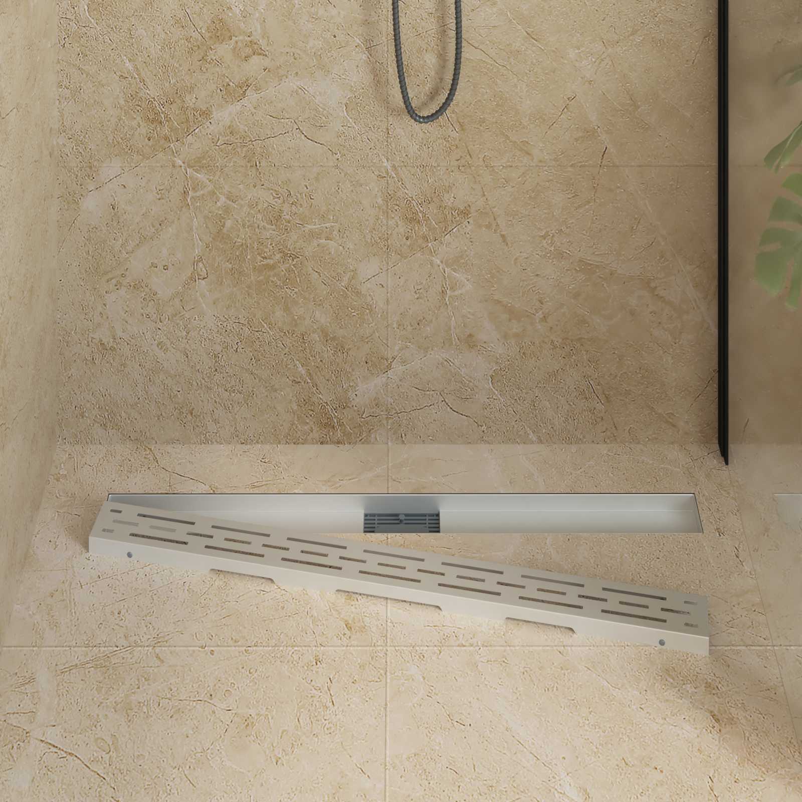 Doucheafvoer met Lijndesign Zilver 90 cm Roestvrij staal 304 is nu te koop bij PeponiXL, paradijselijk wonen!