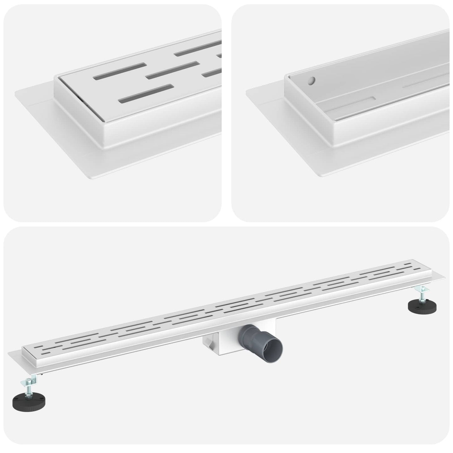 Doucheafvoer met Lijndesign Zilver 90 cm Roestvrij staal 304 is nu te koop bij PeponiXL, paradijselijk wonen!