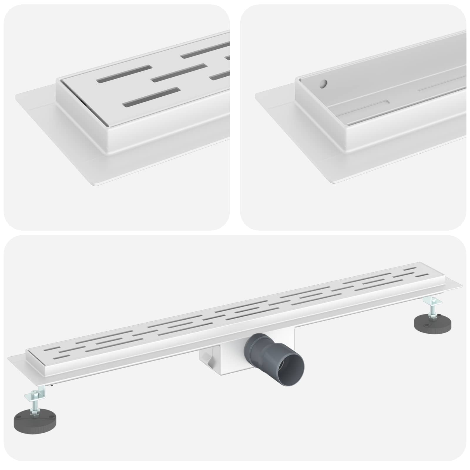 Doucheafvoer met Lijndesign Zilver 70 cm Roestvrij staal 304 is nu te koop bij PeponiXL, paradijselijk wonen!