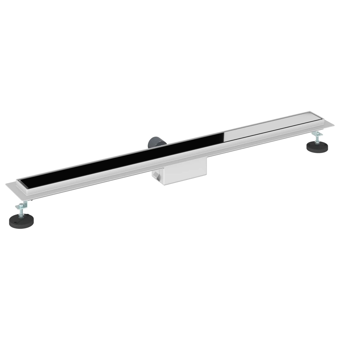 Doucheafvoer met Glazen Deksel Zwart 100 cm Roestvrij staal 304 is nu te koop bij PeponiXL, paradijselijk wonen!