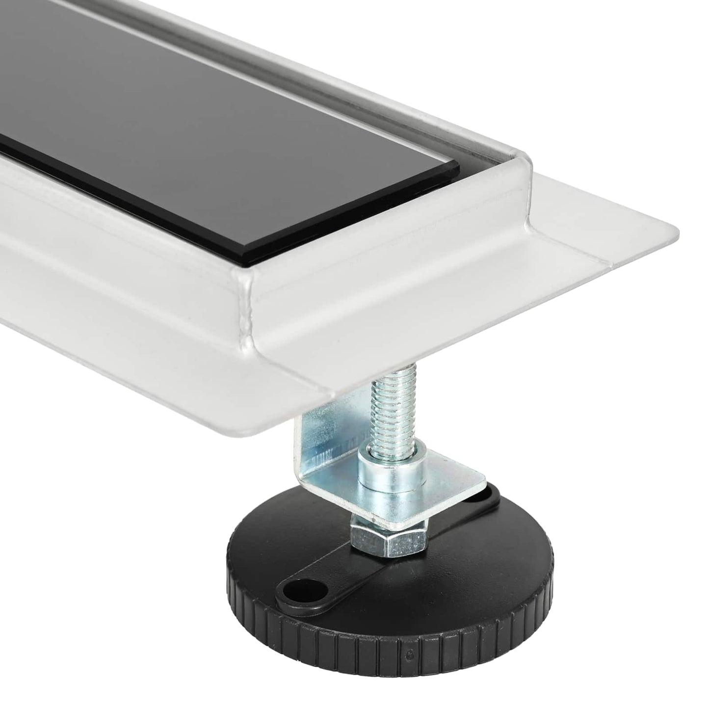 Doucheafvoer met Glazen Deksel Zwart 50 cm Roestvrij staal 304 is nu te koop bij PeponiXL, paradijselijk wonen!