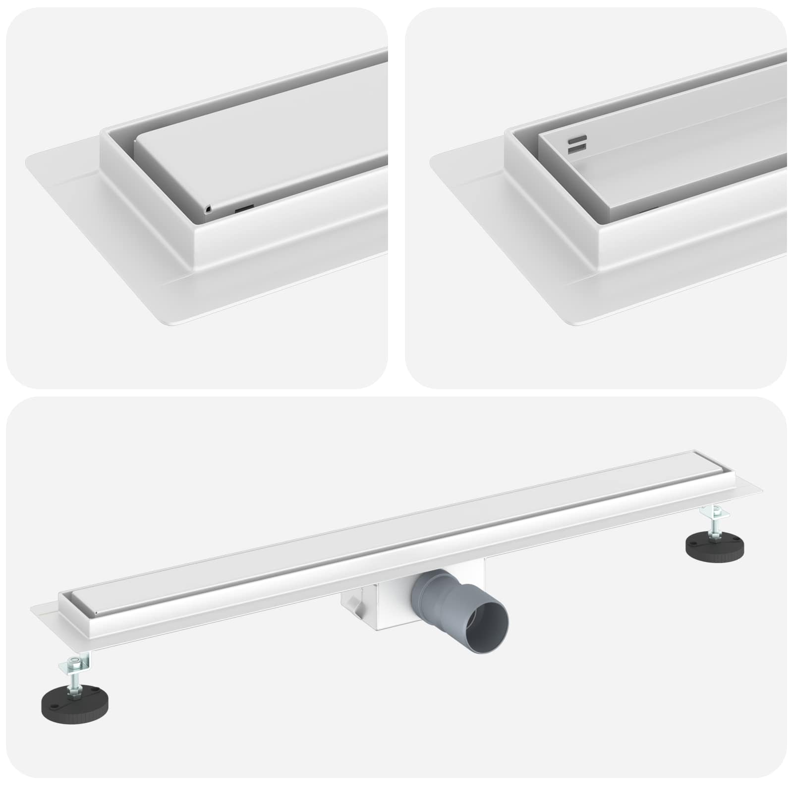 2 in 1 Doucheafvoer Zilver 70 cm Roestvrij staal 304 is nu te koop bij PeponiXL, paradijselijk wonen!