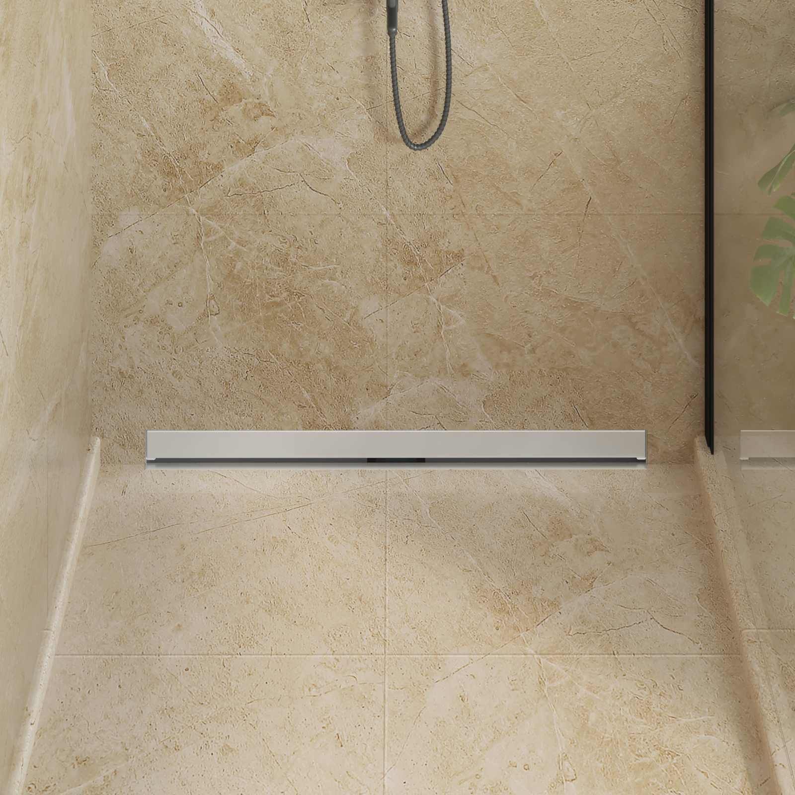 Wandgemonteerde Douche Afvoer Zilver 90 cm Roestvrij staal 304 is nu te koop bij PeponiXL, paradijselijk wonen!