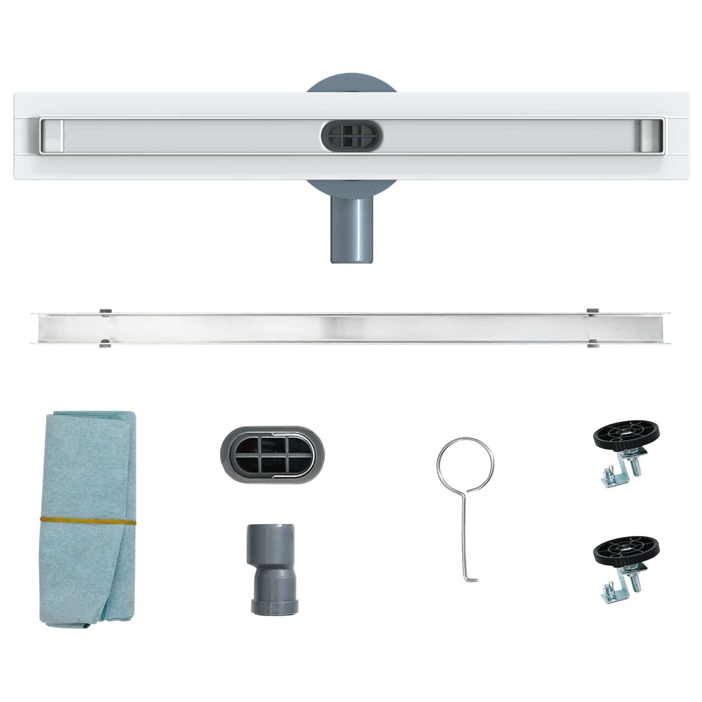 360° Doucheafvoer Met Slank Model Zilver 50 cm is nu te koop bij PeponiXL, paradijselijk wonen!